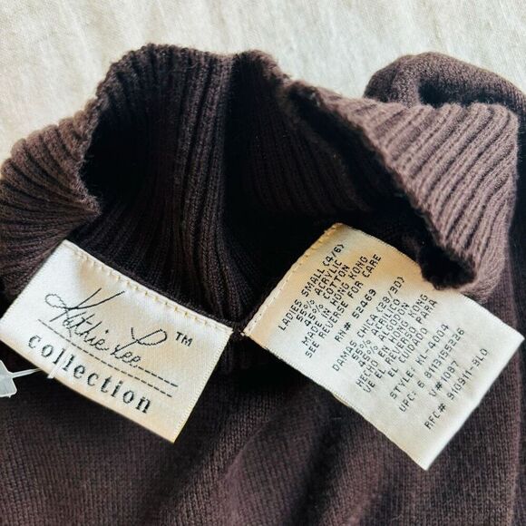 Vintage Brown mock neck vest | Kathie Lee collection vintage sleeveless brown mo - Picture 6 of 8